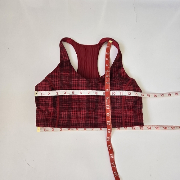 Outdoor Voices Move Free Red Legging Bra Pomegranate Red Plaid Compression Set M - Picture 13 of 17